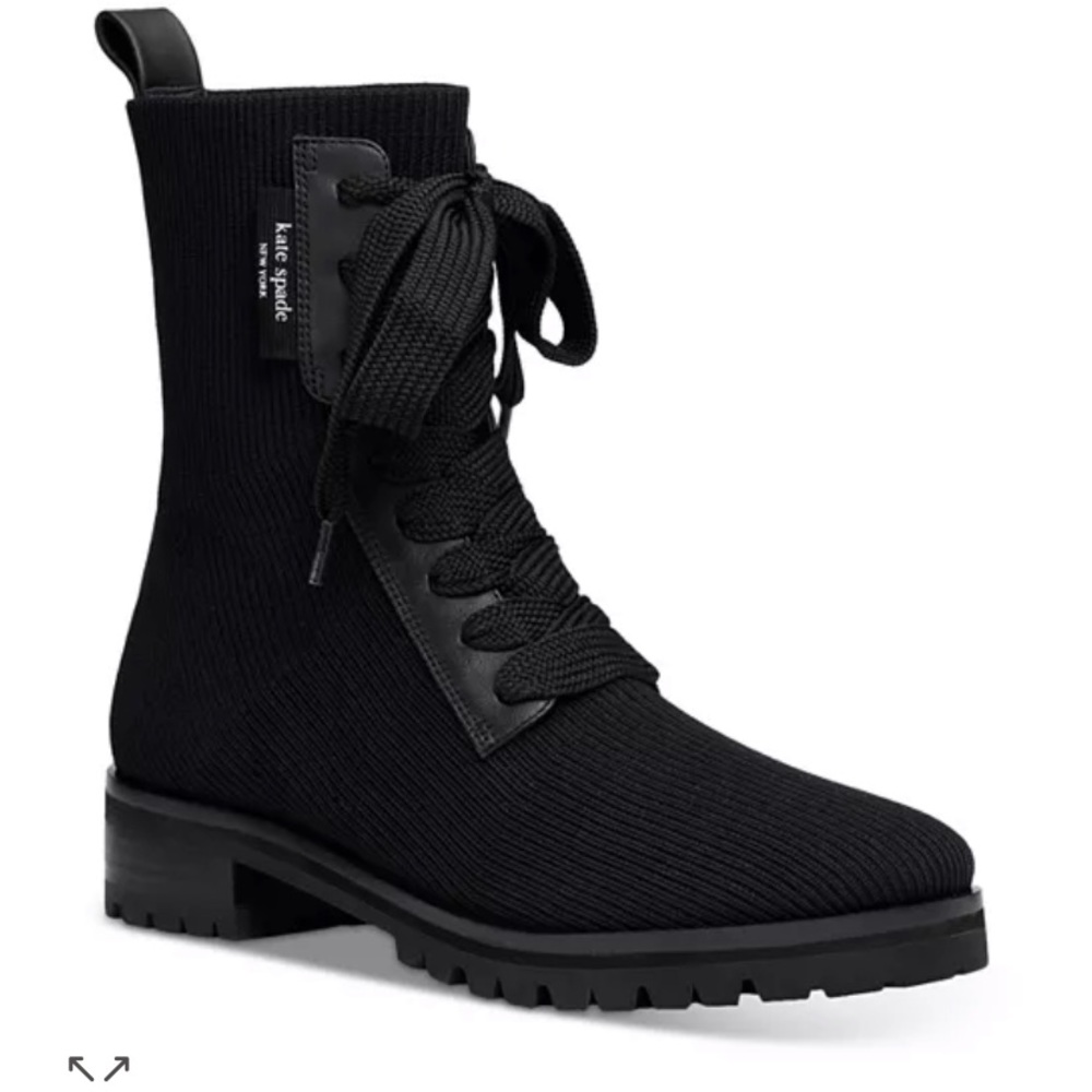 NWOT Kate Spade Merigue Knit Combat Boots